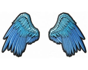 Blue Angel Wings Patches 2 Piece Set | Embroidered Patches